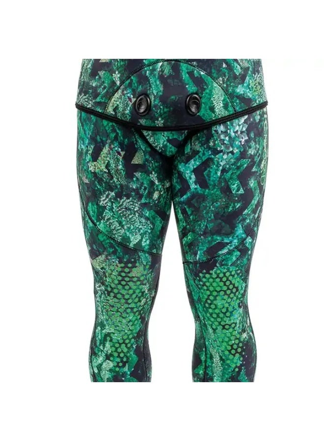 DYNAMICNORD SFS-2 FREE DIVE SUIT 1.5MM HOODED JACKET + PANT CAMO/GREEN - S - Image 4