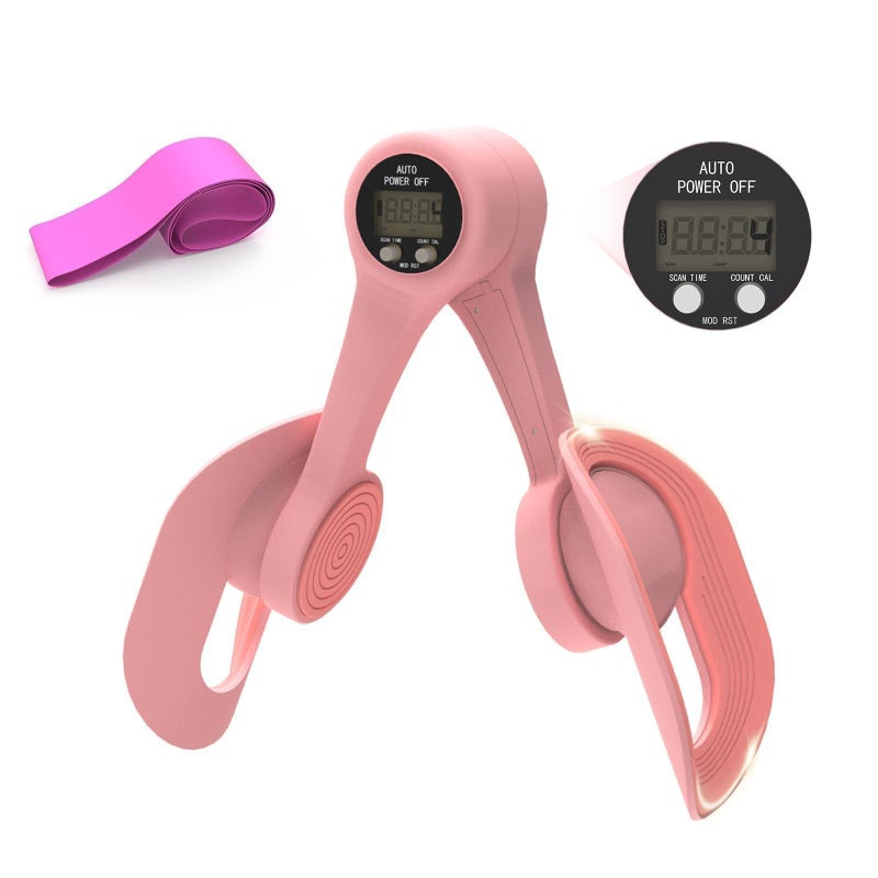 KVKVMO Thigh Trainer 360Adjustable Pelvic Floor Muscle Trainer with LED Display Inner Thigh Exerciser with 20LB Resistance Band for Women Home Fitness Equipment for Hip Leg Arm - Image 2