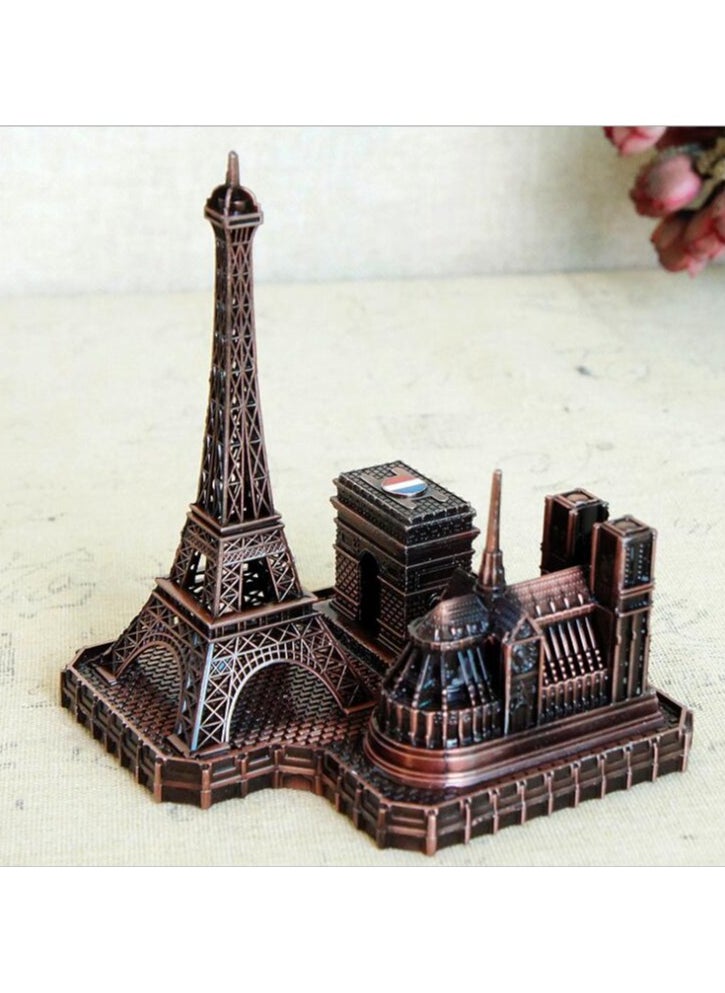 Generic Metal Eiffel Tower Parisian Architectural Set Iconic French Landmark Replica Notre Dame Arc de Triomphe Souvenir Gift Home Decor  - Image 1