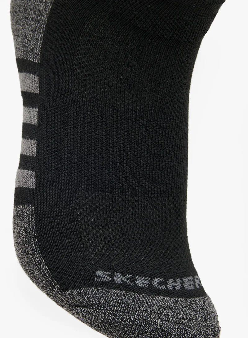 SKECHERS 3 Pack Extended Terry Low-Cut Socks with Double Heel Tab