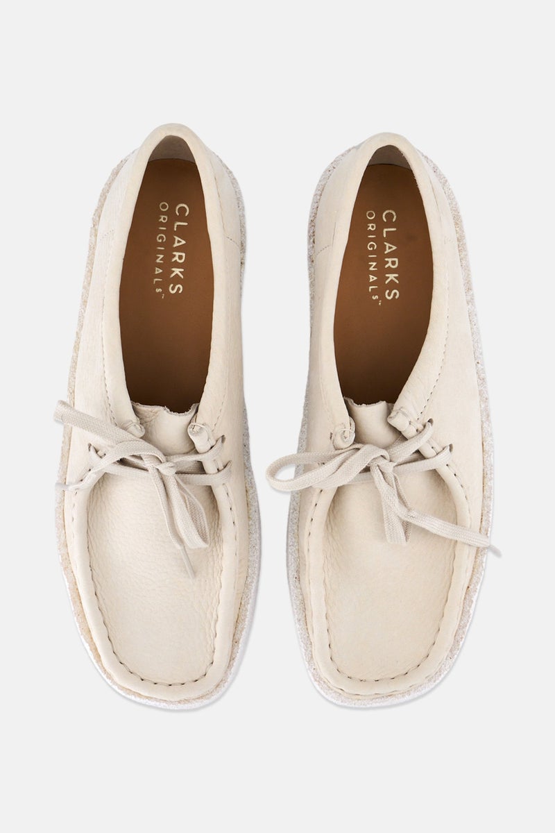 clarks Women Standard Fit Wallabee Cup Casual Shoes, Off White  - Image 3
