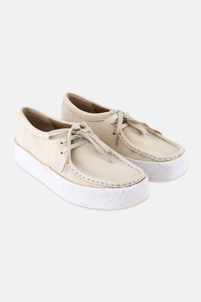 clarks Women Standard Fit Wallabee Cup Casual Shoes, Off White  - Image 1