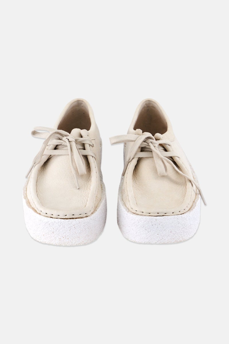 clarks Women Standard Fit Wallabee Cup Casual Shoes, Off White  - Image 4