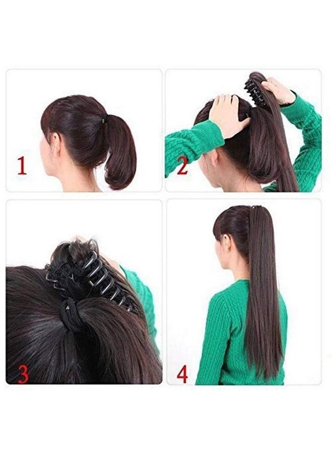 Paradise Straight Clutcher Ponytail Hair Extensions For Women And Girls 150Gram Pack Of 1Pc (Black)  - Image 5