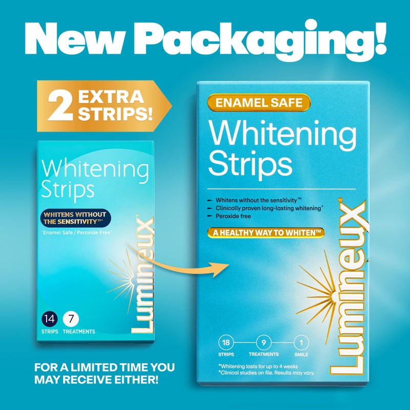 Lumineux Whitening Starter Set â€“ Peroxide Free - Enamel Safe for Whiter Teeth â€“ Includes 7 Whitening Treatments & 2 Pack Whitening Toothpaste, Fluoride Free & Dentist Formulated - Image 2