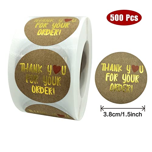 STORE 2508 Store2508 Small Business Stickers Thank You Stickers Craft Paper, 500 Pcs, 1.5 Inch Diameter - Image 2
