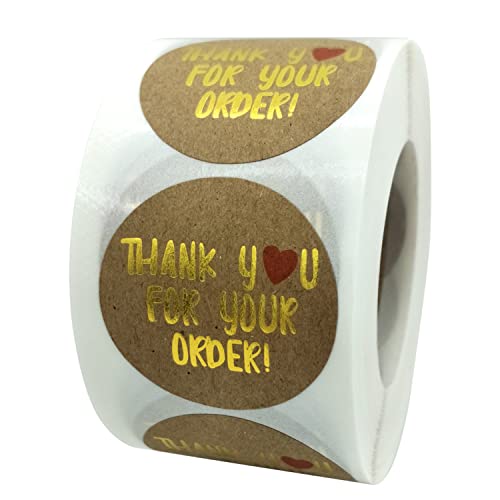 STORE 2508 Store2508 Small Business Stickers Thank You Stickers Craft Paper, 500 Pcs, 1.5 Inch Diameter - Image 1