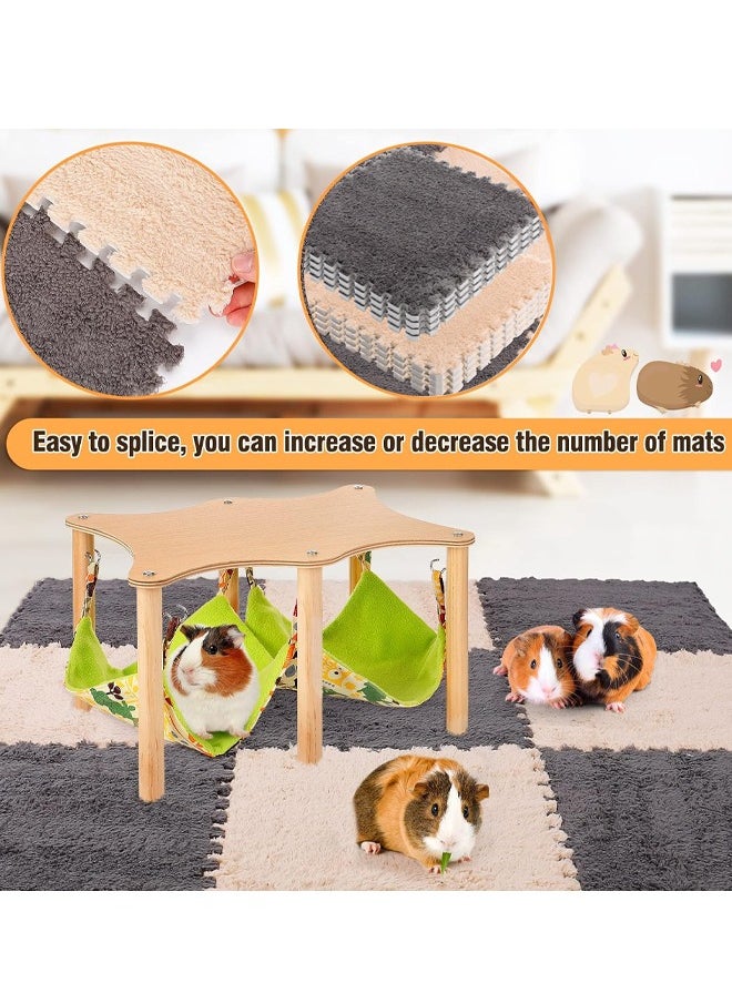 Generic Cage Liners Washable & Anti Slip Pads Reusable Bunny Soft Mats for Small Pet Resting Playing Winter Playpen Pad for Bunny Hedgehog  - Image 4