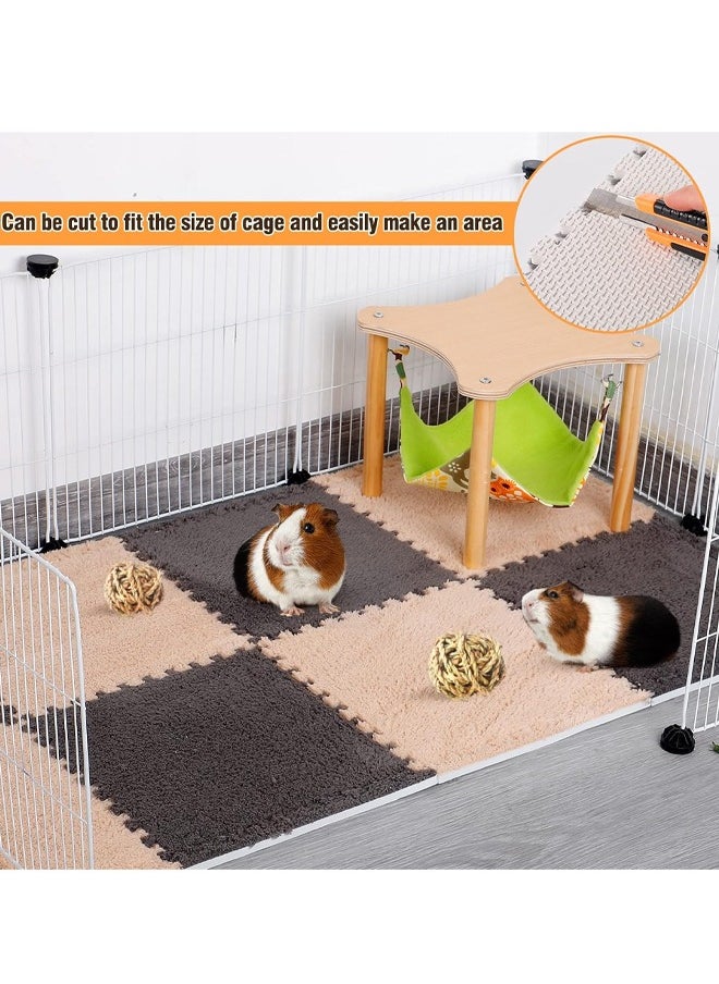 Generic Cage Liners Washable & Anti Slip Pads Reusable Bunny Soft Mats for Small Pet Resting Playing Winter Playpen Pad for Bunny Hedgehog  - Image 5