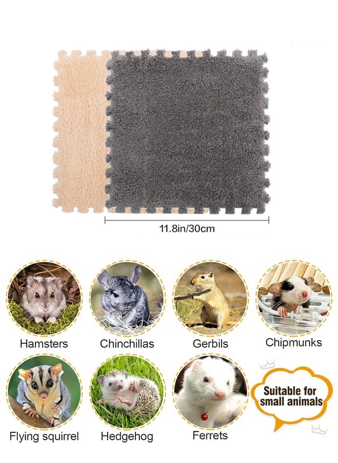 Generic Cage Liners Washable & Anti Slip Pads Reusable Bunny Soft Mats for Small Pet Resting Playing Winter Playpen Pad for Bunny Hedgehog  - Image 2