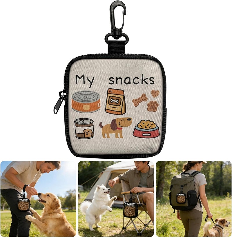 Dog Treat Pouches, Training Treat Bag with Carabiner Walking Bag for Puppies Outdoor Pet Feed Snacks Reward Pocket Training Reward Pouches - Image 2