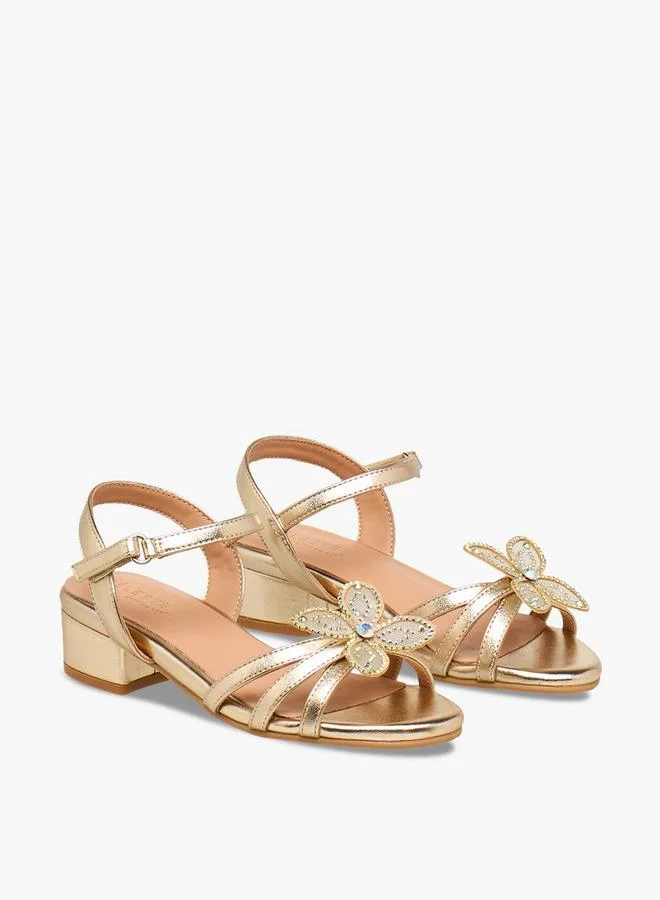 سيليست Girls Block Heel Ankle Strap Sandals Ramadan Collection