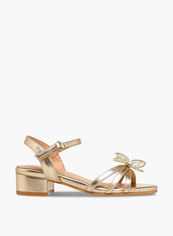 سيليست Girls Block Heel Ankle Strap Sandals Ramadan Collection