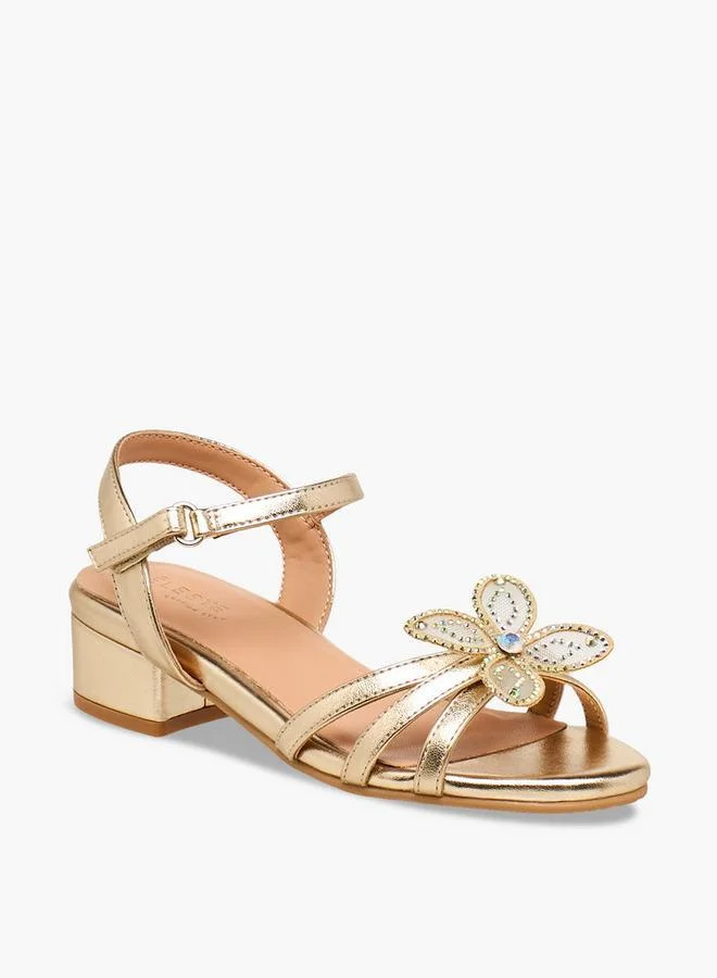 سيليست Girls Block Heel Ankle Strap Sandals Ramadan Collection