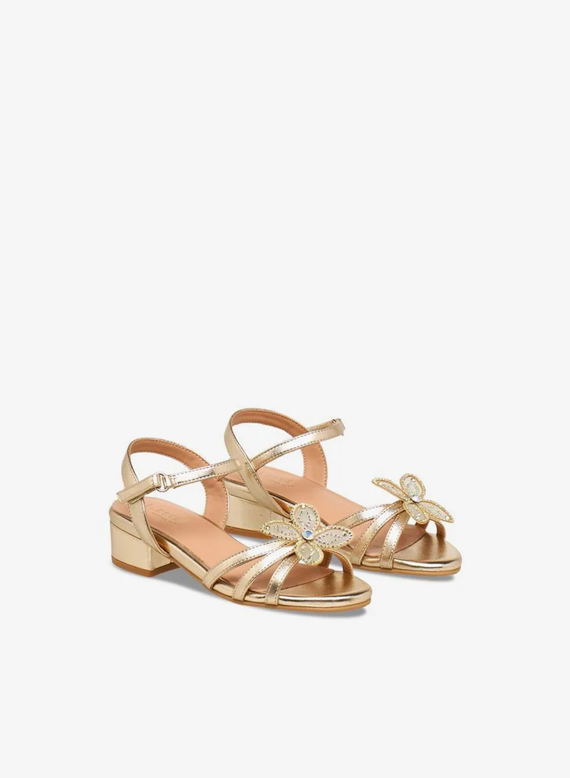 سيليست Girls Block Heel Ankle Strap Sandals Ramadan Collection