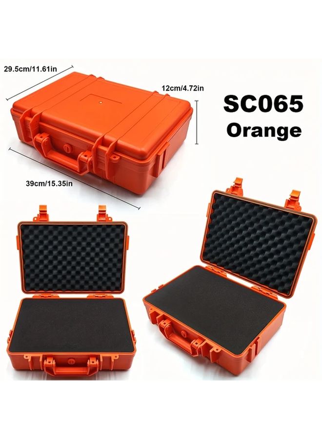 Black 345X268X120mm Safety Storage Box With PU Foam Lining Waterproof Dustproof For Electronics Jewelry - Image 3