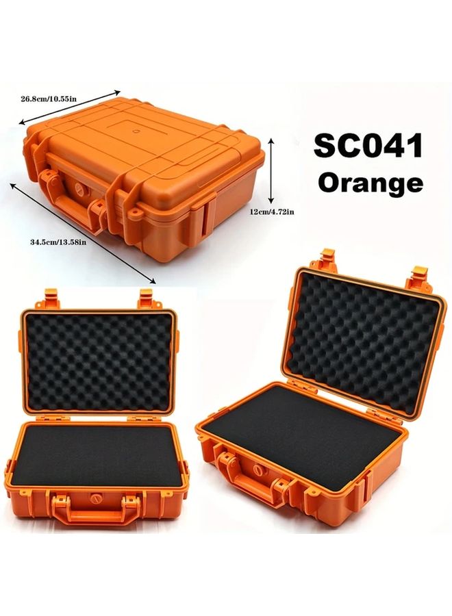 Black 345X268X120mm Safety Storage Box With PU Foam Lining Waterproof Dustproof For Electronics Jewelry - Image 2