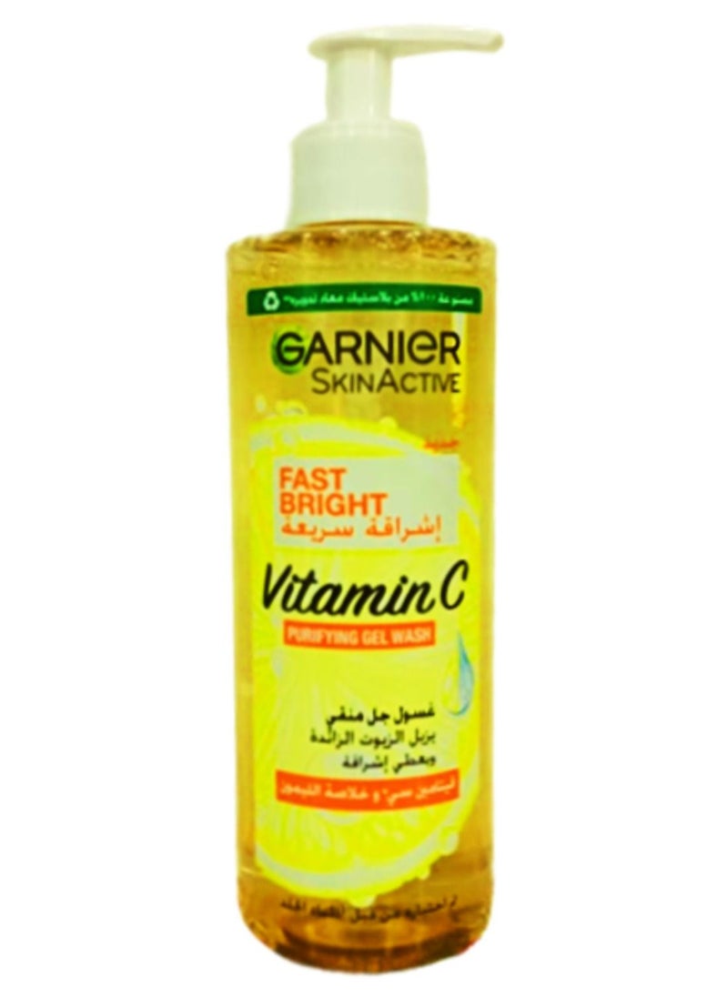 Garnier Purifying Gel Wash With Vitamin C And Lemon Extract - 400 Ml 
