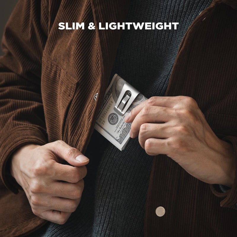 VULKIT Money Clip Stainless Steel Cash Holder EDC Accessories Men's Money Clips - Image 4