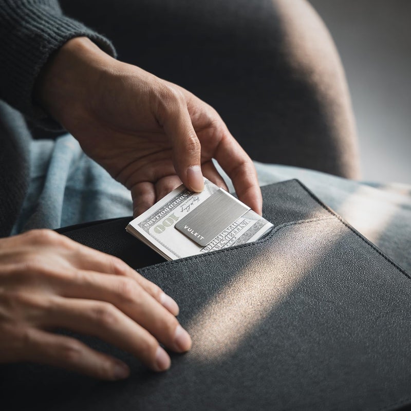 VULKIT Money Clip Stainless Steel Cash Holder EDC Accessories Men's Money Clips - Image 5