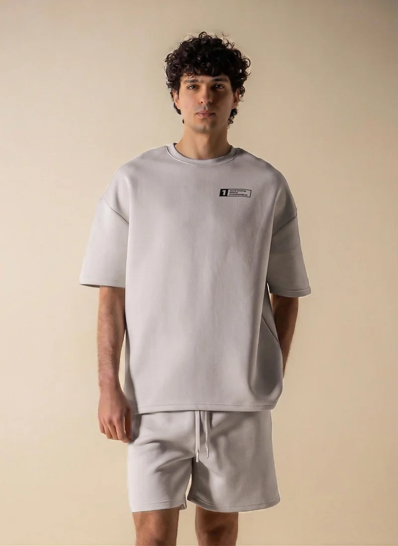 SHAPES CONTRAST PRINTED HEAVYWEIGHT T-SHIRT