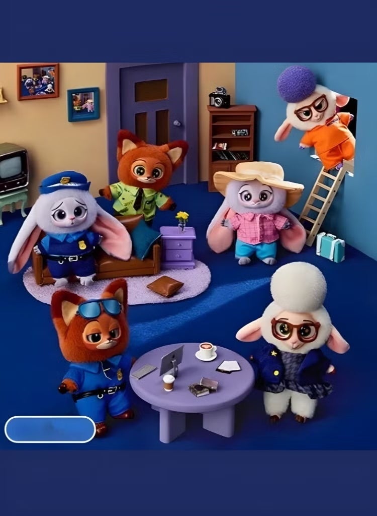 Miniso (Pack of 6) Miniso Zootopia Series Blind Box Disney Vinyl Plush Pendant and Keychain Mystery Blindbox. - Image 5