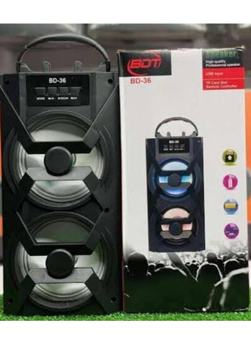 BDT Portable Bluetooth Speaker BD-36 with FM And Micro-SD Card Slot for All Smartphones 