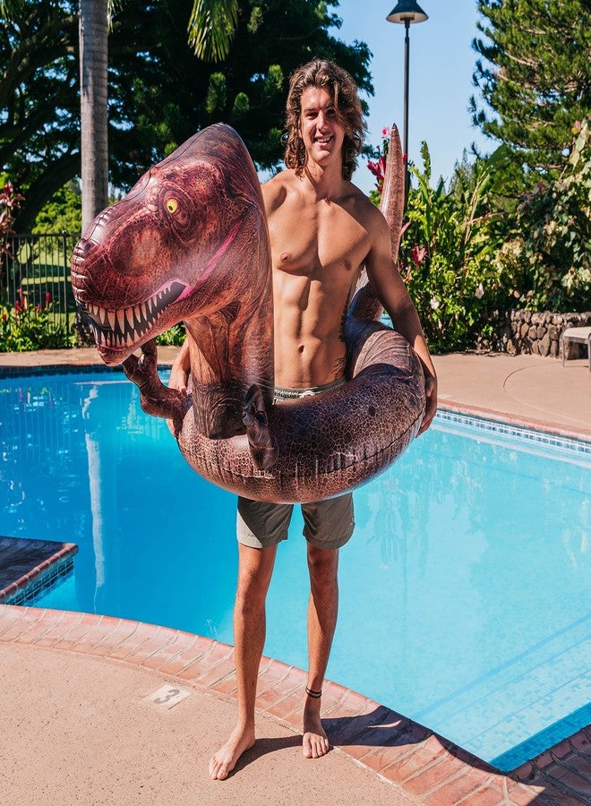Poolcandy Inflatable 40" inch Animal Pool Tubes & Swim Rings (T-Rex Dinosaur Tyrannosaurus Rex 40" Dino Pool Tube) - Image 2