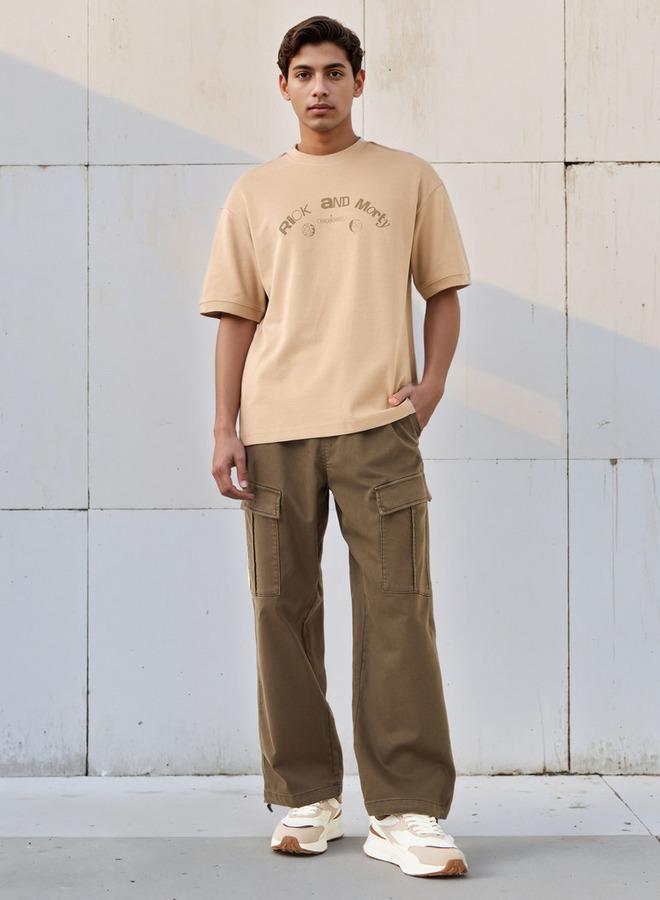 SP Characters Men Relaxed Fit Crew Neck Short Sleeves Rick and Morty Print T-shirt - Image 1