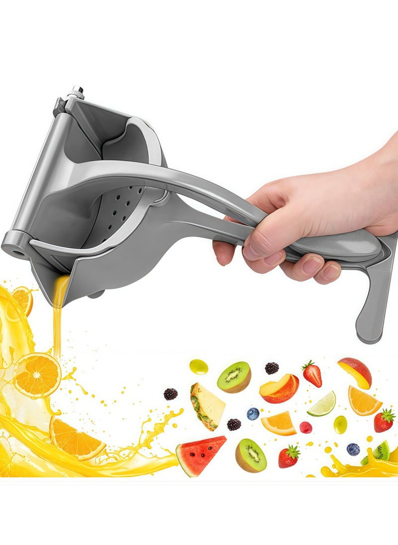 Generic Hand Squeezer Premium Quality Metal Aluminum Alloy Lemon Squeezer Manual Citrus Press Juicer Lemon Lime Juice Silver  - Image 1