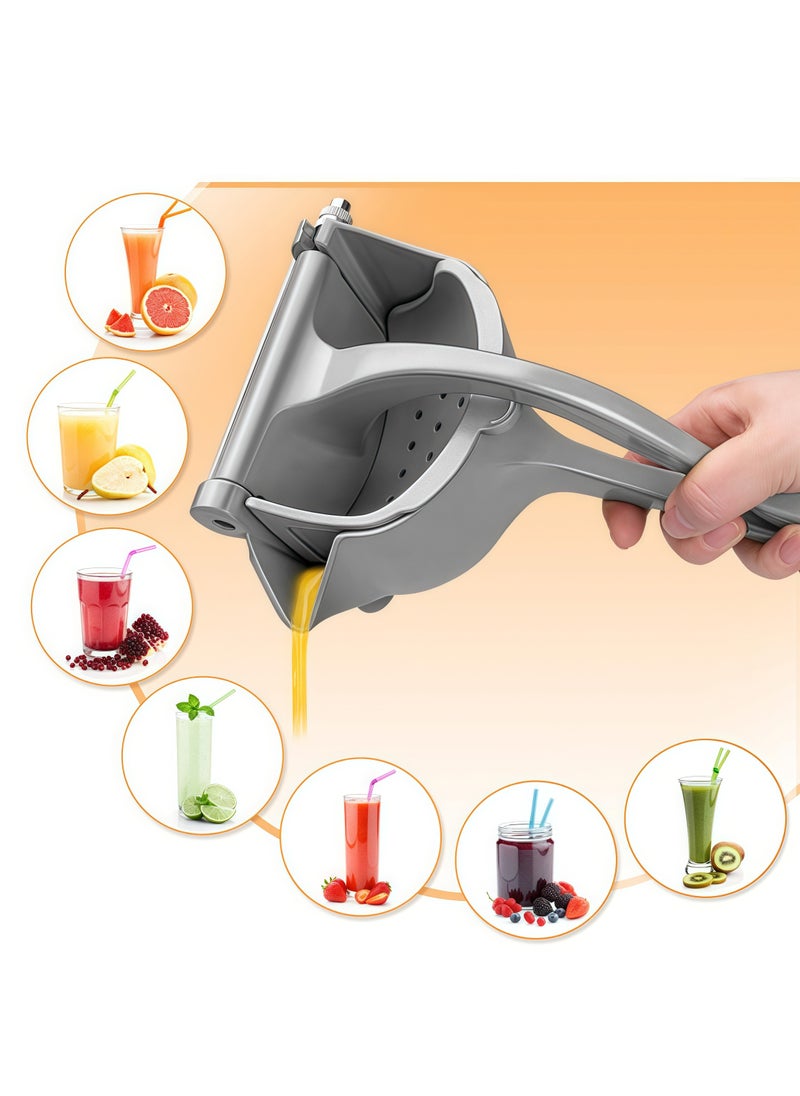 Generic Hand Squeezer Premium Quality Metal Aluminum Alloy Lemon Squeezer Manual Citrus Press Juicer Lemon Lime Juice Silver  - Image 2