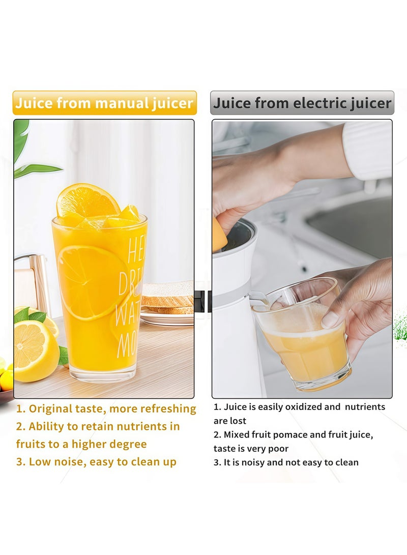 عصارة يدوية عالية الجودة من سبائك الألومنيوم المعدنية، عصارة ليمون يدوية، عصارة حمضيات، عصير ليمون، فضي - Image 4