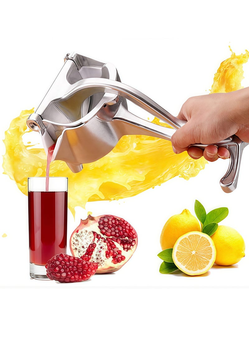 عصارة يدوية عالية الجودة من سبائك الألومنيوم المعدنية، عصارة ليمون يدوية، عصارة حمضيات، عصير ليمون، فضي - Image 1