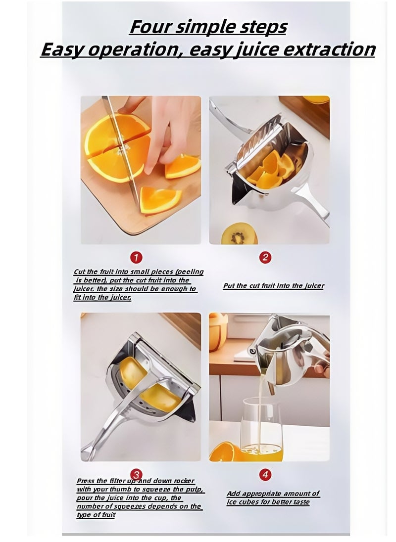 Generic - Manual juicer manual lemon juicer single press juicer fruit juicer, suitable for home, kitchen, fruit, apple juice, orange juice, lemon juice - Image 1