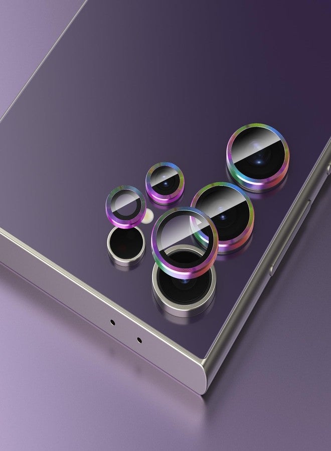 Simpeak 2Pack Camera Lens Protector Compatible with Samsung Galaxy S24 Ultra 5G 6.8" 2024, Individual 9H Tempered Glass Camera Metal Case for S24 Ultra 6.8" [Installation Tray],Colorful - Image 4