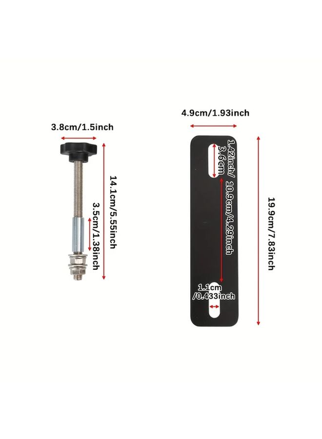Black Traction Board Mounting Pins Kit Adjustable Support Brackets for Recovery Boards 4PCS - Image 2
