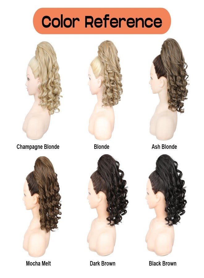 سيكيا وصلة شعر ذيل حصان للتشجيع من سيكيا، 14 بوصة، وصلة شعر ذيل حصان مجعدة للتشجيع، لون أشقر رمادي متوسط للرقص - Image 5