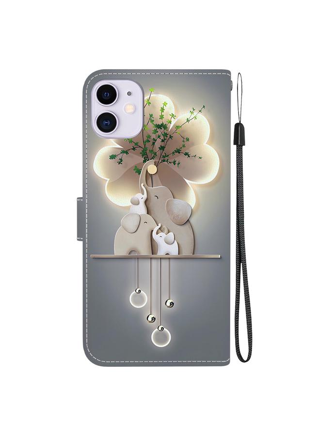 S-TOP Case For iPhone 11 Crystal Texture Colored Drawing Leather Phone Case - Image 3
