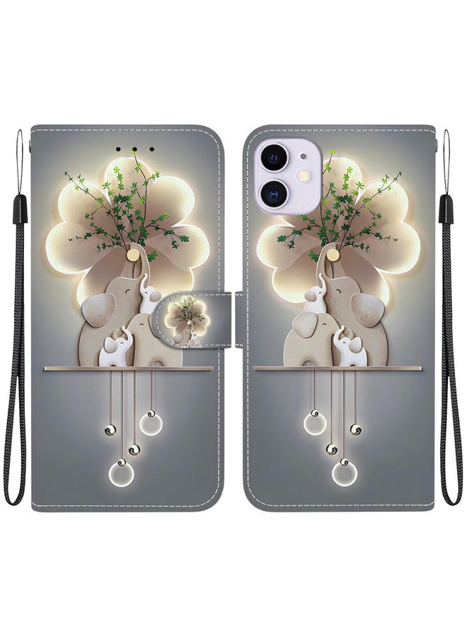 S-TOP Case For iPhone 11 Crystal Texture Colored Drawing Leather Phone Case - Image 1