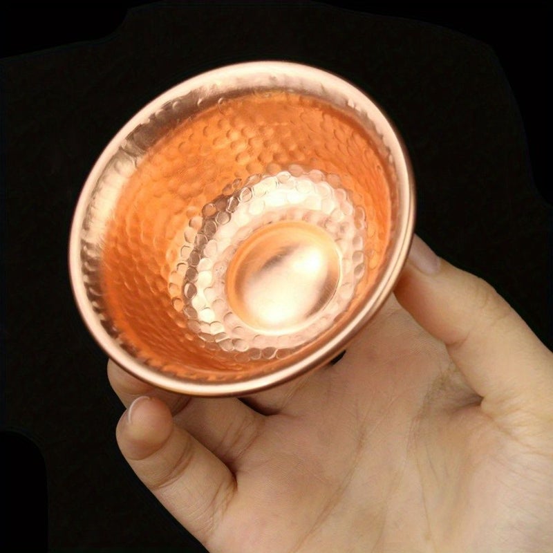 Handcrafted Pure Copper Bowl 1pc For Holy Water Hammered Design Nepal Buddhist - Image 3