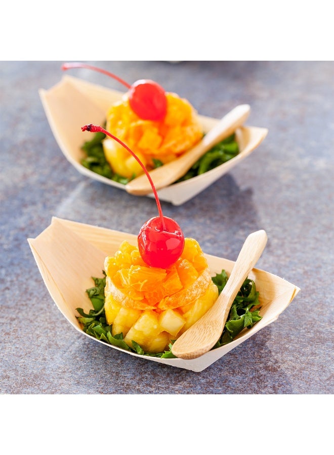 Restaurantware 4.5 x 2.5 Inch Food Boat, 200 Display Boat - Durable, Small, Serving Tray, For Catered Events, Wedding Banquets, Or Celebrations - Image 3