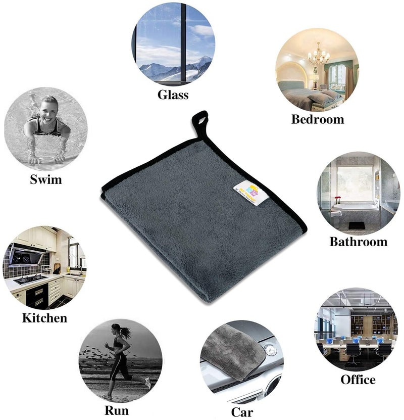 RD TREND® Microfiber Multipurpose Cleaning Towel 500 GSM Size-40x30 Cm | Ultra Soft, Super Absorbent, Quick Dry | Reusable Lint-Free Cloth for Car, Kitchen, Bathroom, Glass, Gym & Home (1 Pc, Purple) - Image 4