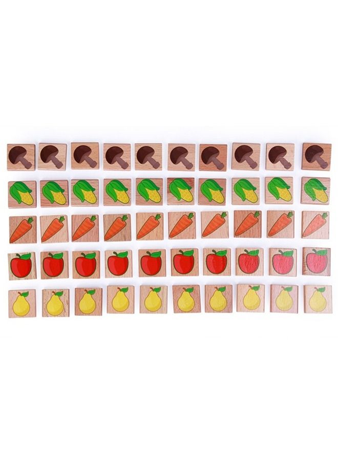 BAYBEE 4 In 1 Wooden Puzzles For Kids Toys Montessori Toys With Vegetables, Numbers, Arithmetic, Board Games, Counting Sticks Learning Educational Kit Puzzle Toys For Kids 2+Years Boys Girls  - Image 2