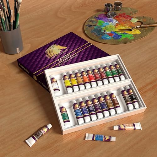 MyArtscape Oil Paint Set - 12ml x 24 Tubes - Lightfast - Heavy Body - Oil-based Colors - Great Pigment Load - Artist Quality Painting Supplies - Professional Craft Paints - Image 4