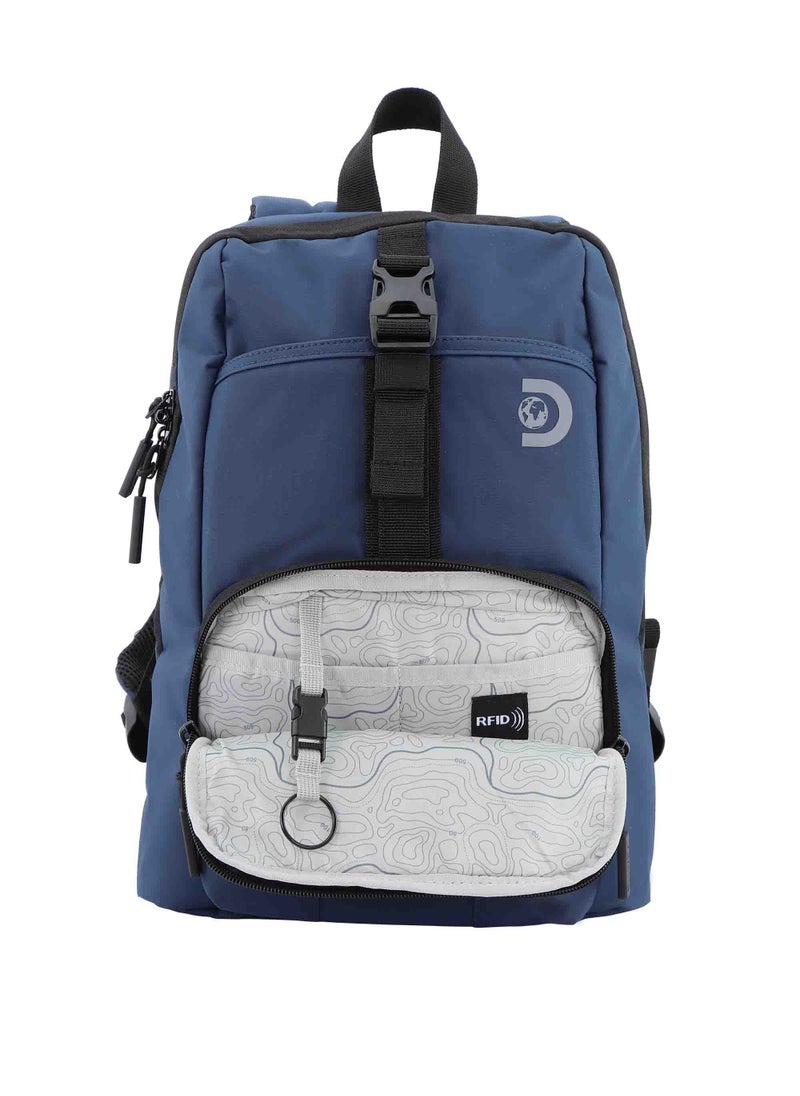 Discovery SHIELD RPET Polyester Urban Backpack Blue, Durable Water Resistant Causal Daypack With Padded RFID Pocket, Outdoor Travel Business Bag For Men And Women. - pzsku/Z6FC83E465DE7398F1AC0Z/45/_/1721987902/0c1c7eab-4cdc-4483-8c37-3cf99e029393