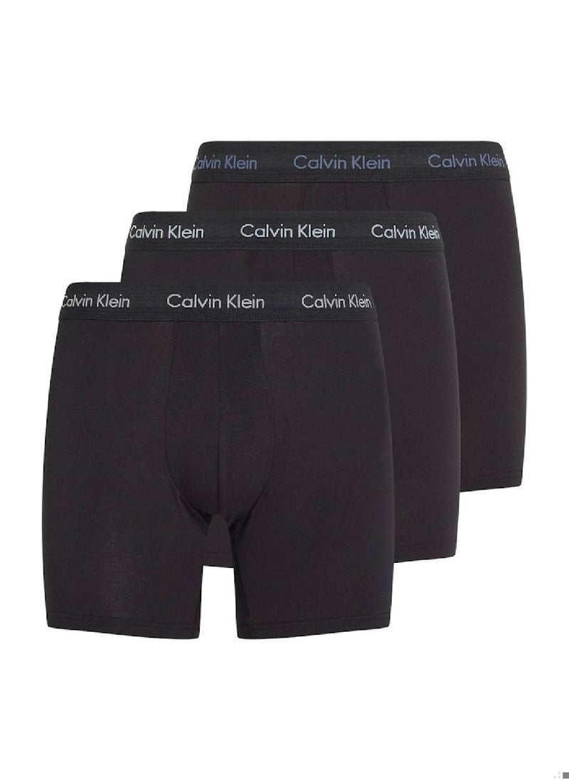 CALVIN KLEIN Men's  3 Pack Boxer Briefs - Cotton, Multicolour  - Image 1