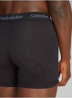 CALVIN KLEIN Men's  3 Pack Boxer Briefs - Cotton, Multicolour  - Image 3