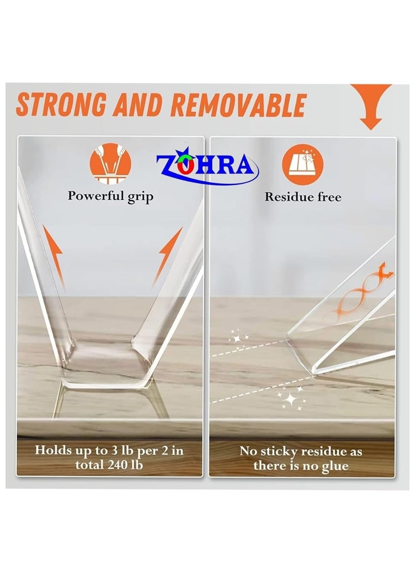 Zohra - ZOHRA Meter Double Sided Adhesive Silicon Tape, Transparent Adhesive Heavy Duty, Heat Resistant,Multi-Functional, Removable, Washable, Sticky,No Trace,Anti-Slip Gel,Nano,Tape - Image 1