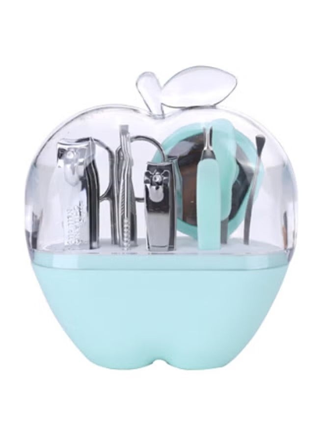 ORiTi 9-Piece Apples Shape Manicure Set Blue 9 x 4 x 10centimeter - Image 1
