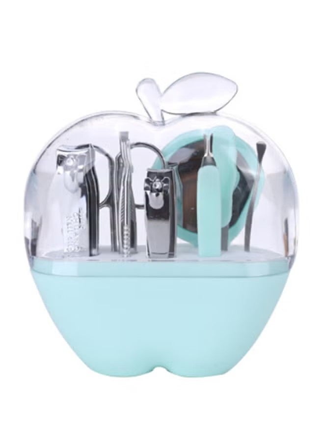 ORiTi 9-Piece Apples Shape Manicure Set Blue 9 x 4 x 10centimeter - Image 4